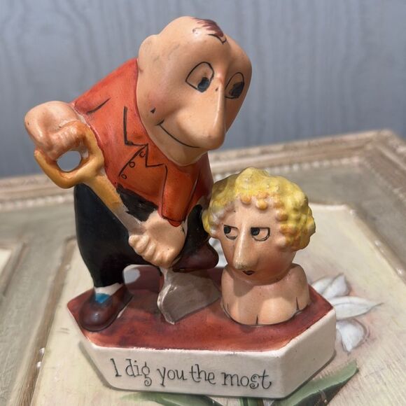 Rare Vintage 50s Ucagco Dark Humor Figurine Couple Husband Wife Made in Japan - Picture 12 of 12